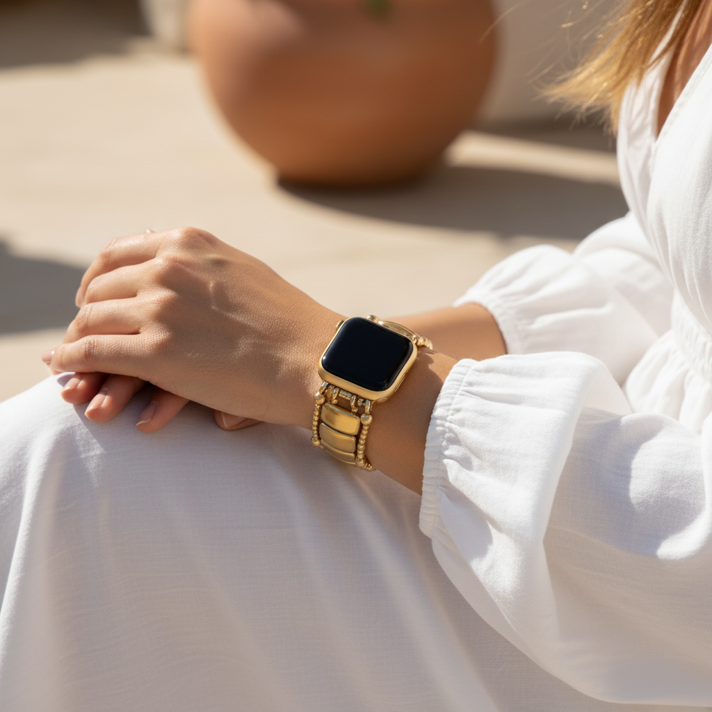 Cinturino Elasticizzato Gold Noir per Apple Watch