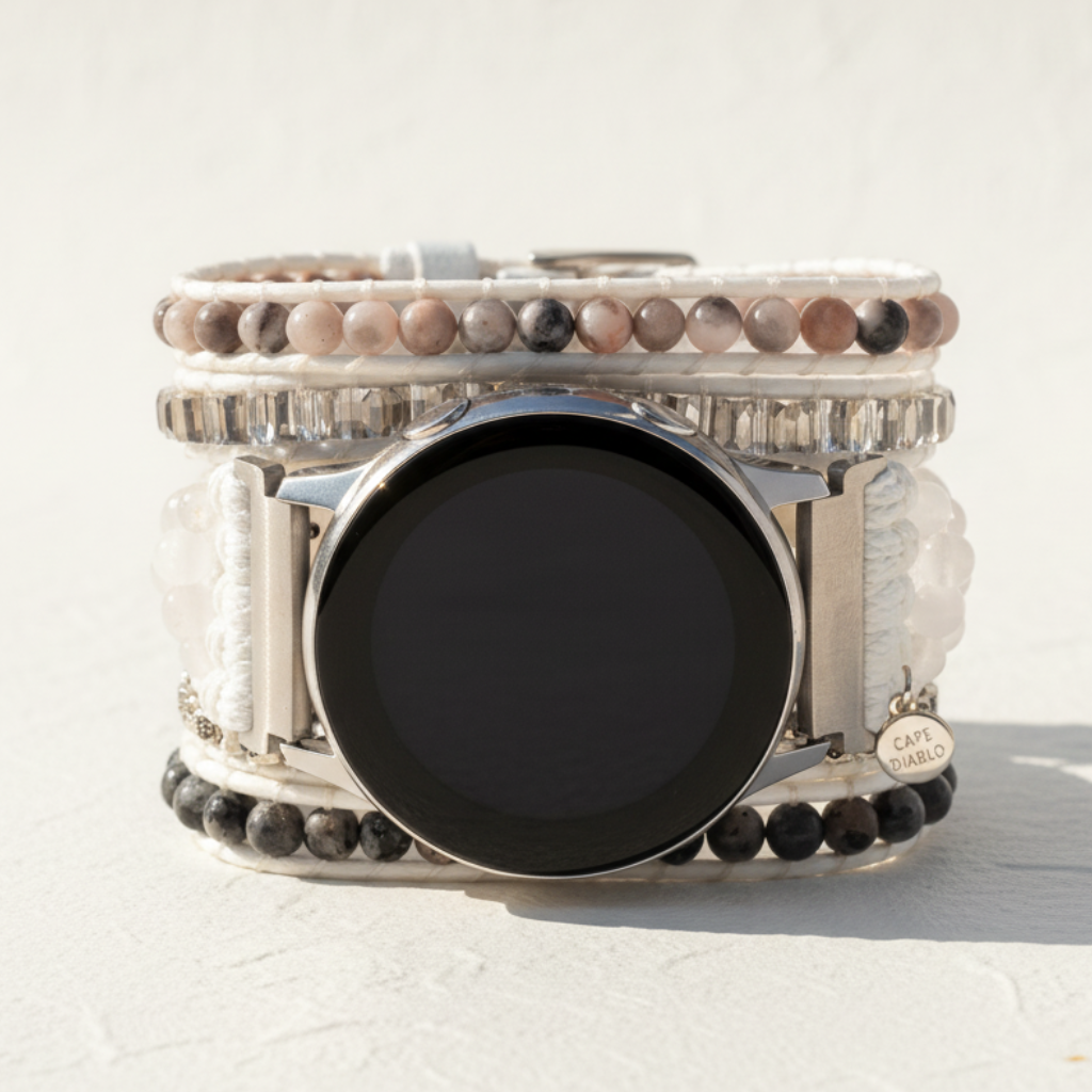 Cinturino per orologio Samsung Galaxy in Labradorite Bianca