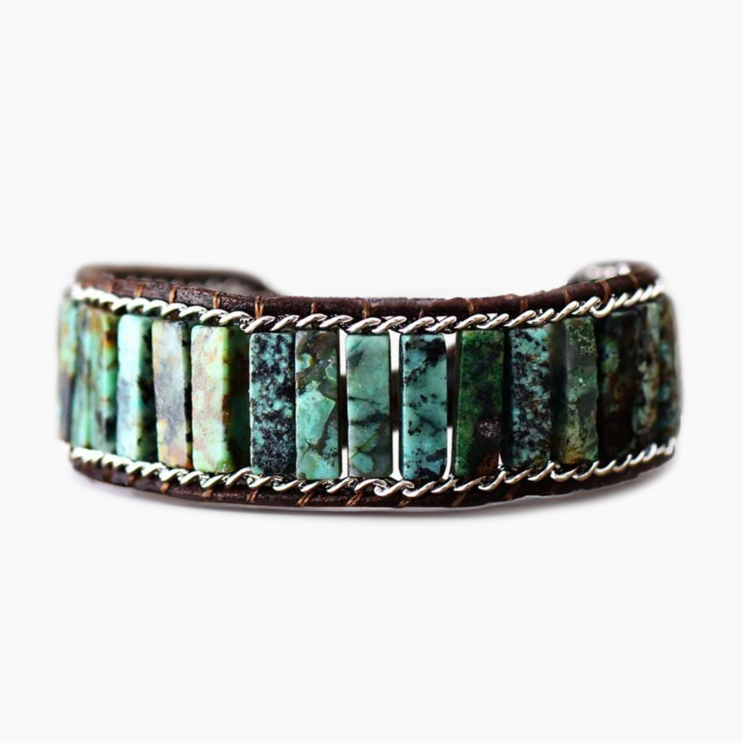 Bracciale a polsino turchese oceanico