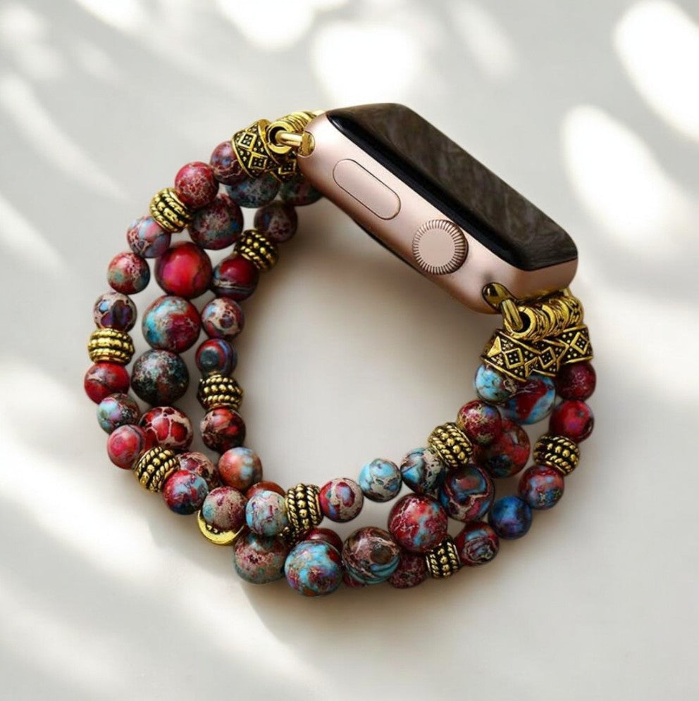 Cinturino Elasticizzato Crimson Jasper per Apple Watch