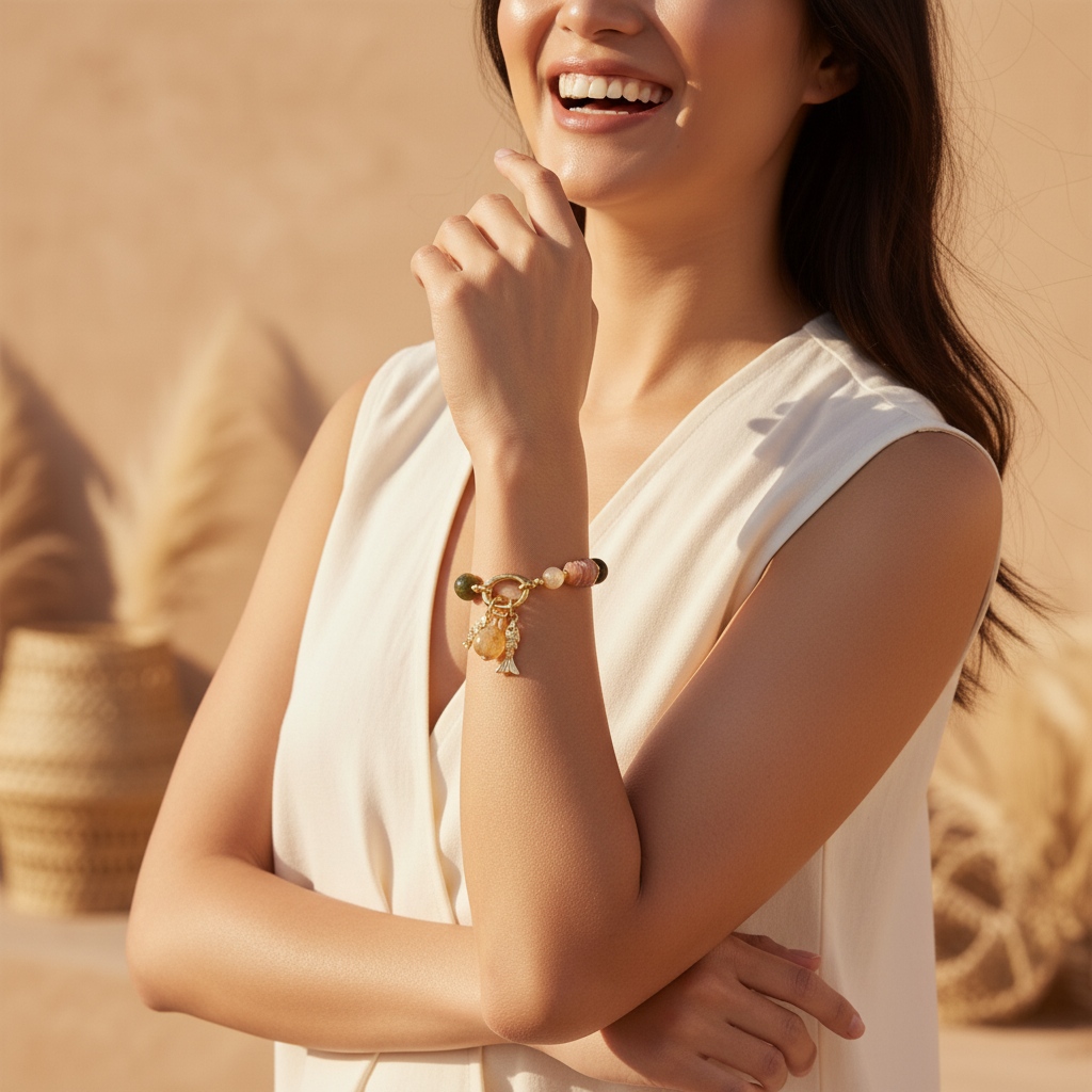 Braccialetto Portafortuna Brillantezza Citrino