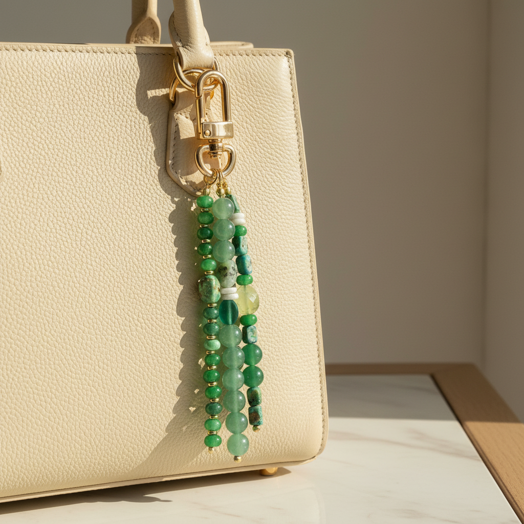 Charm per borsa Armonia in Avventurina Verde