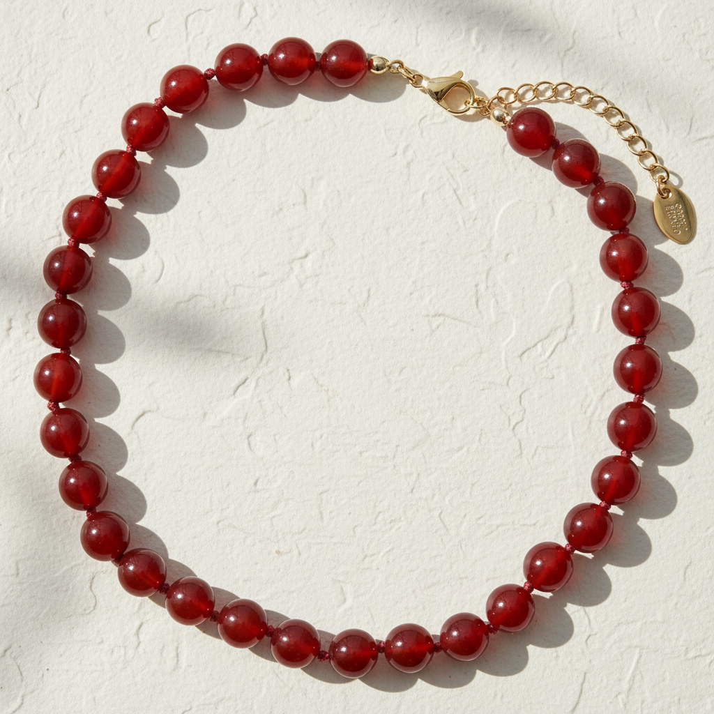 Collana Girocollo in Agata Rossa