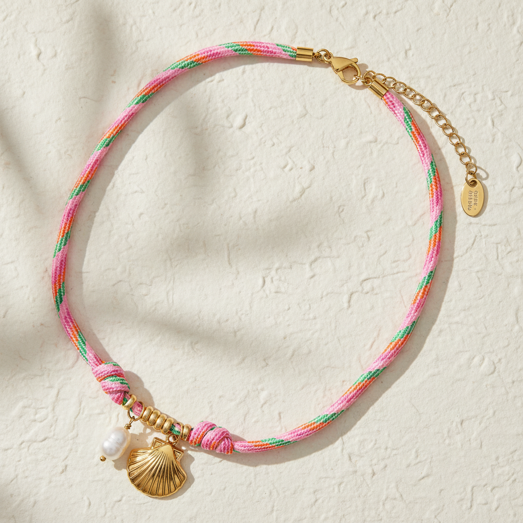 Collana con ciondolo conchiglia marina