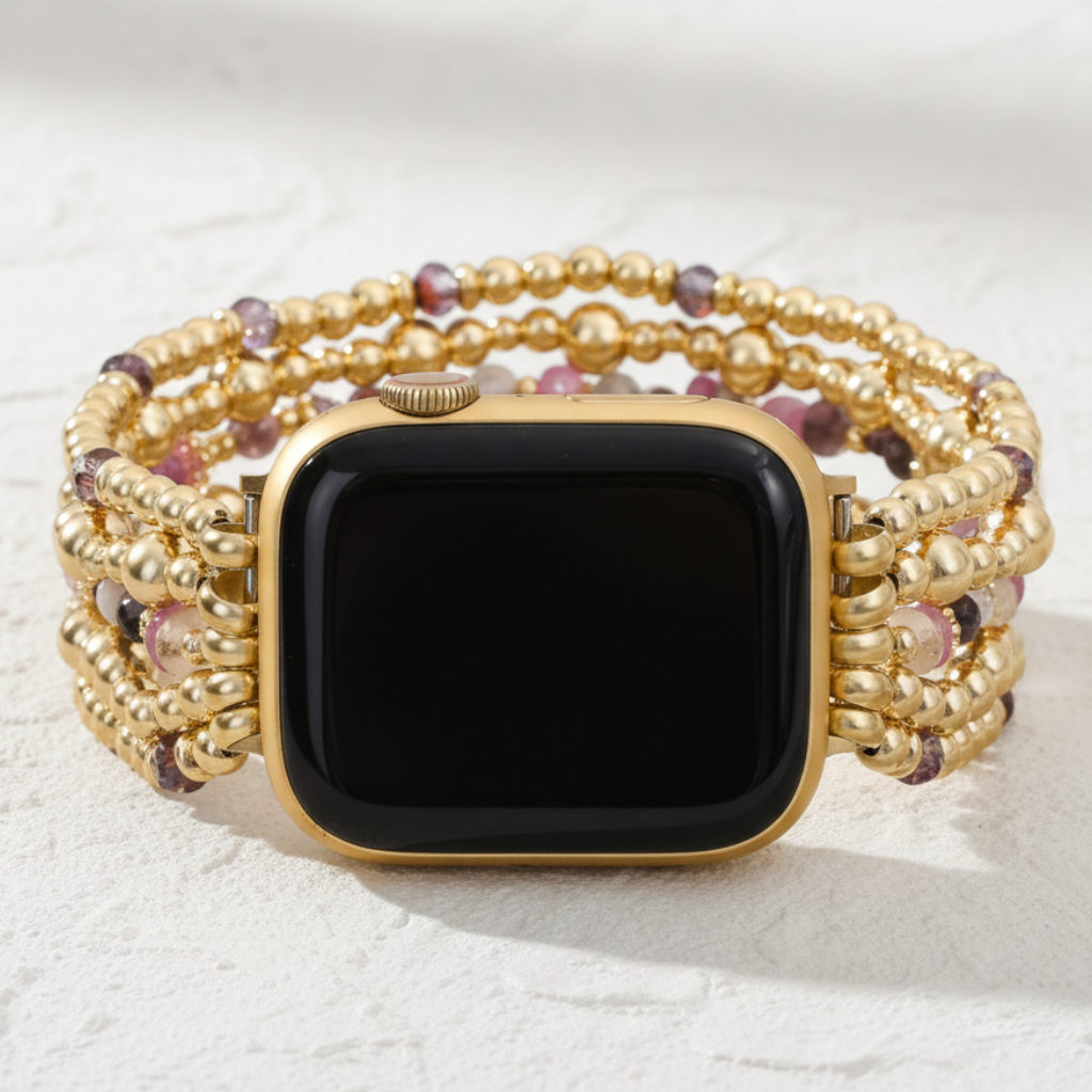 Cinturino elasticizzato Apple Watch Fioritura Rosata