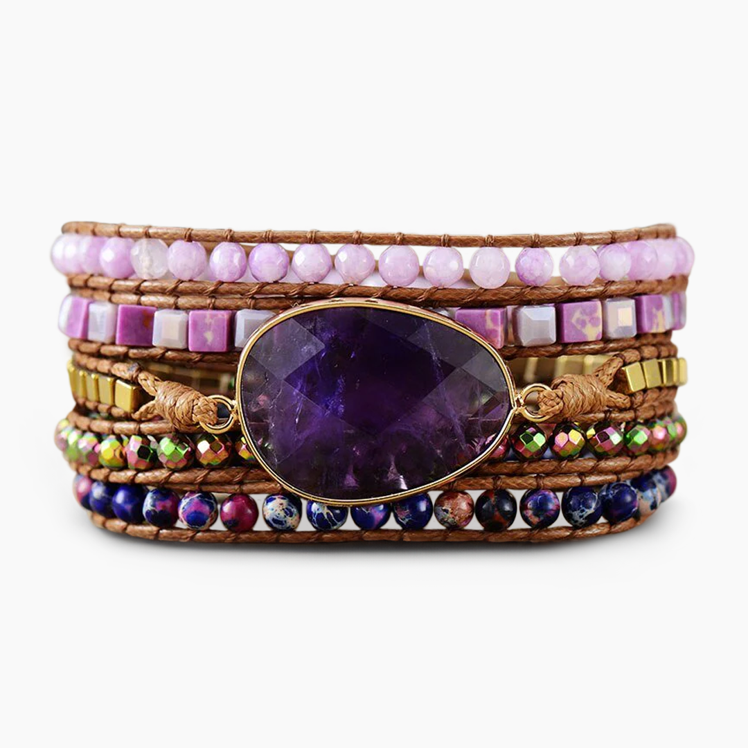 Bracciale Avvolgente Incantevole in Ametista