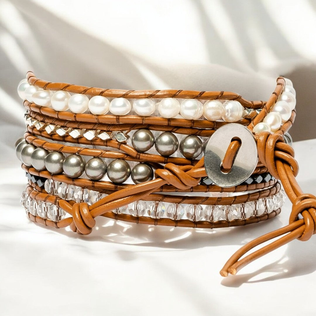 Bracciale avvolgente in ematite squisita