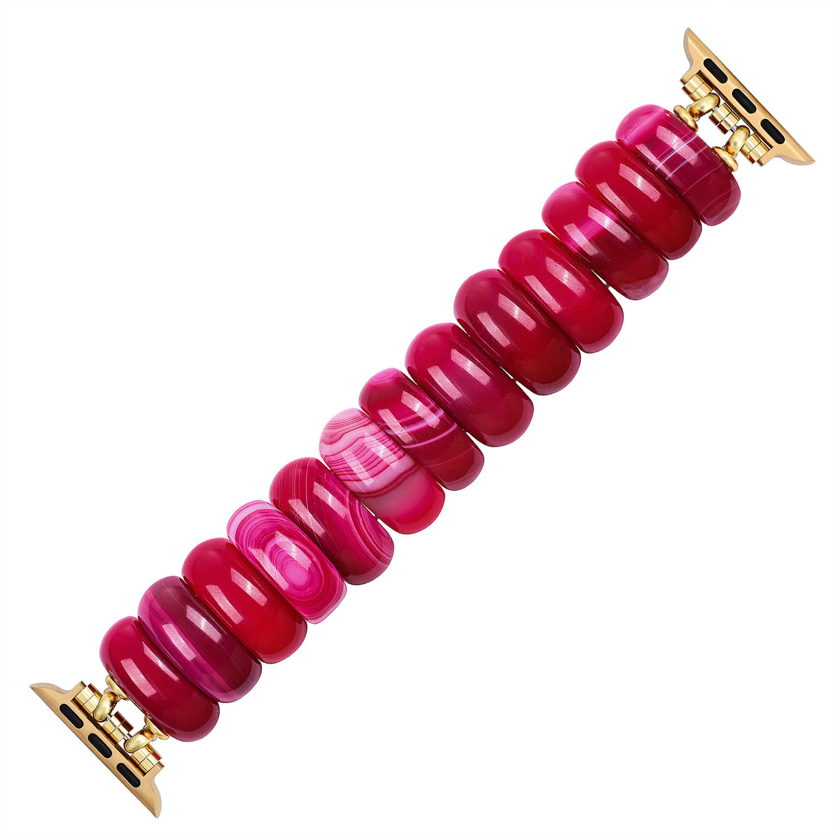 Cinturino Elasticizzato Apple Watch in Agata Mirage Cremisi