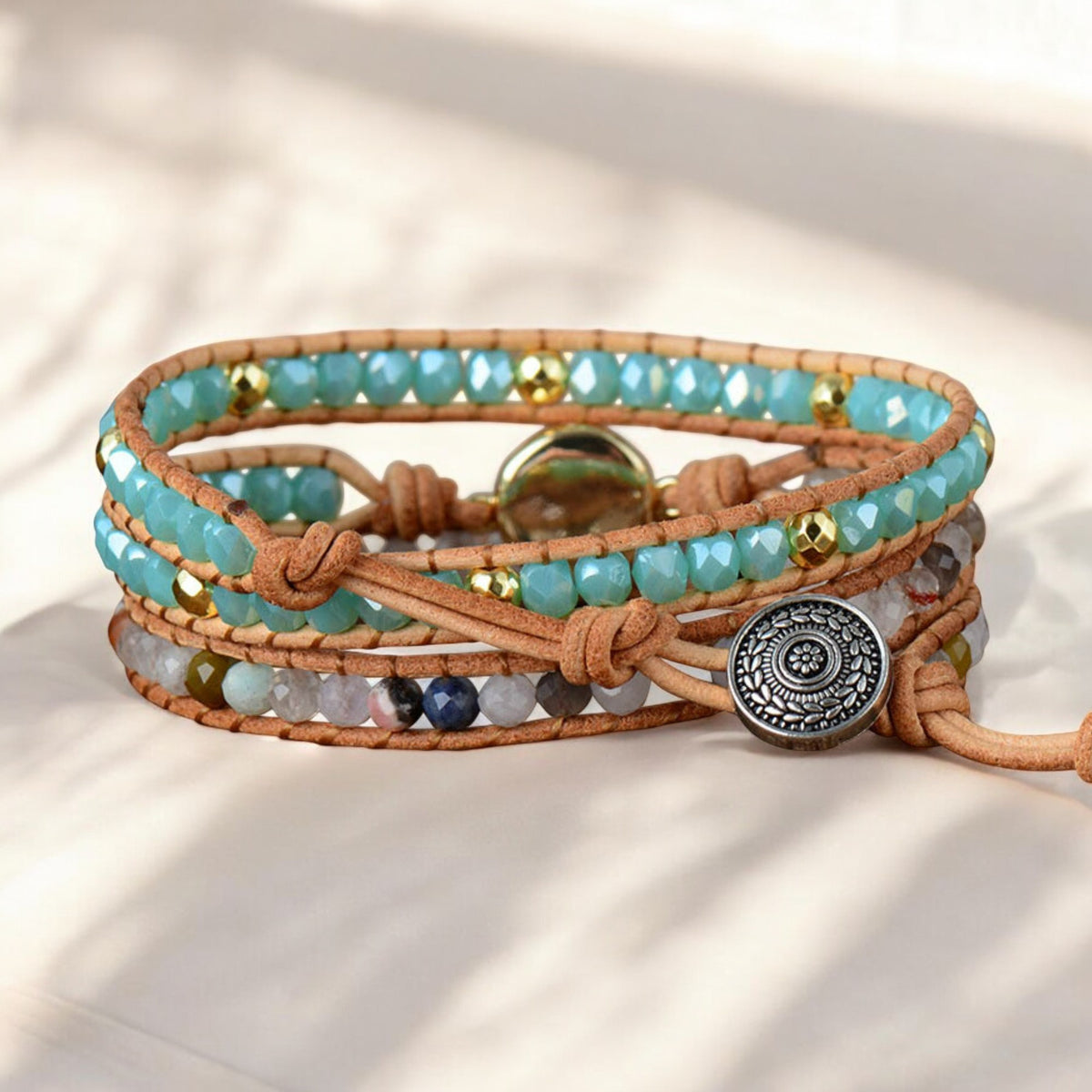 Bracciale avvolgente protettivo in opale curativo