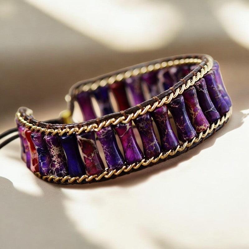 Braccialetto Energetico in Giada Viola Magica