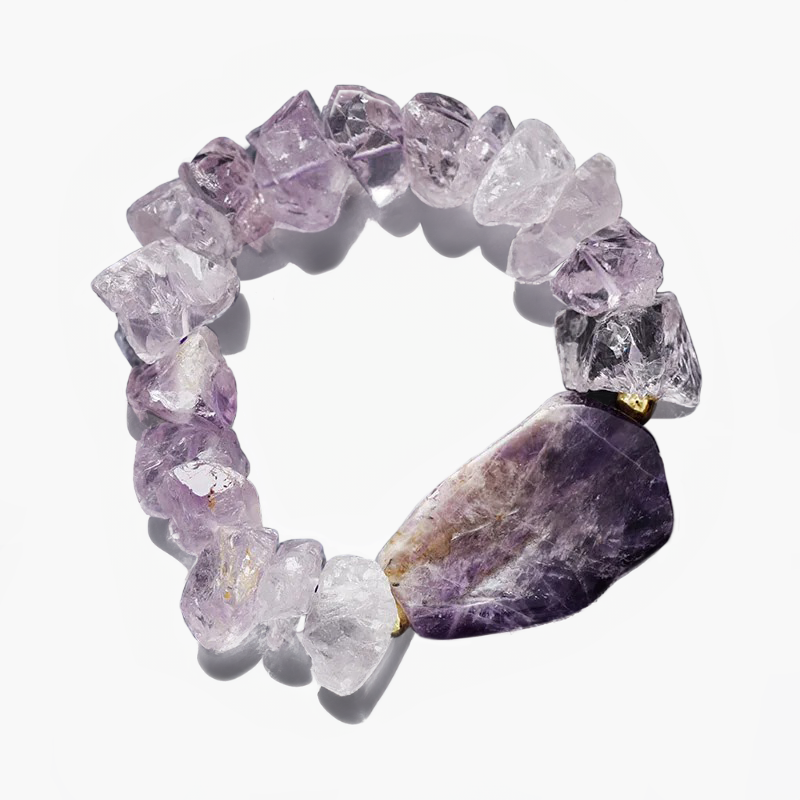 Bracciale elastico boho Amethyst Haze