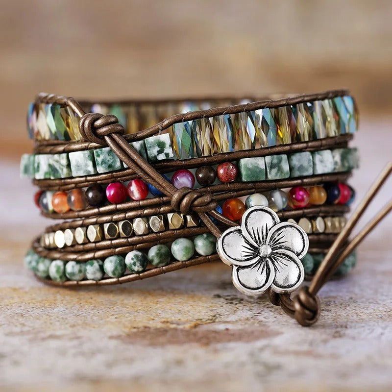 Bracciale avvolgente Vintage Verde