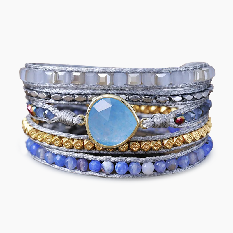 Bracciale avvolgente Sky Agate Radiance