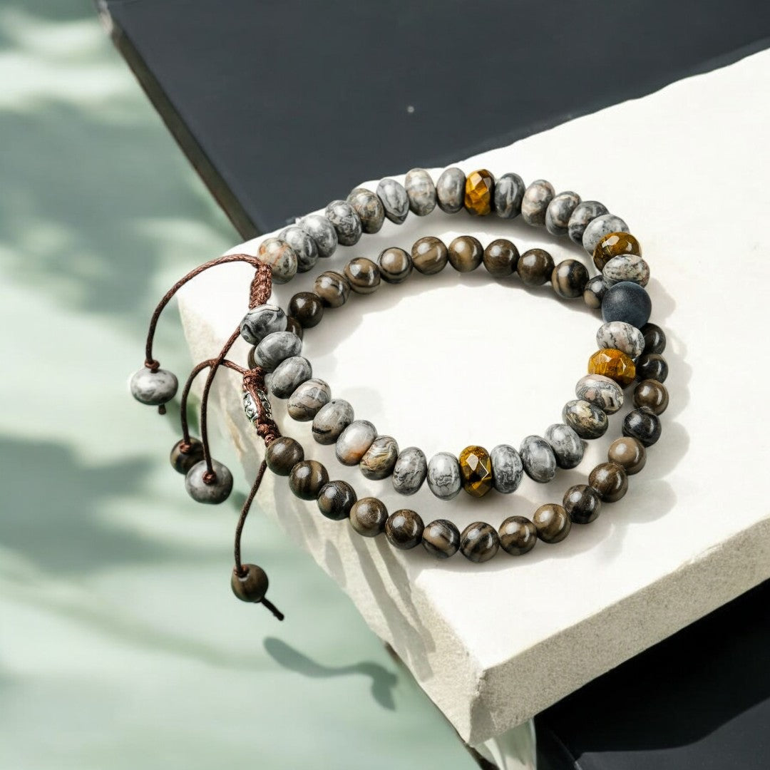 Bracciale in Giada Nera da Uomo