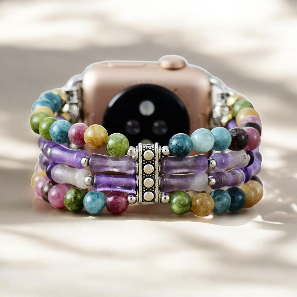 Cinturino elasticizzato Mosaic Amethyst per Apple Watch