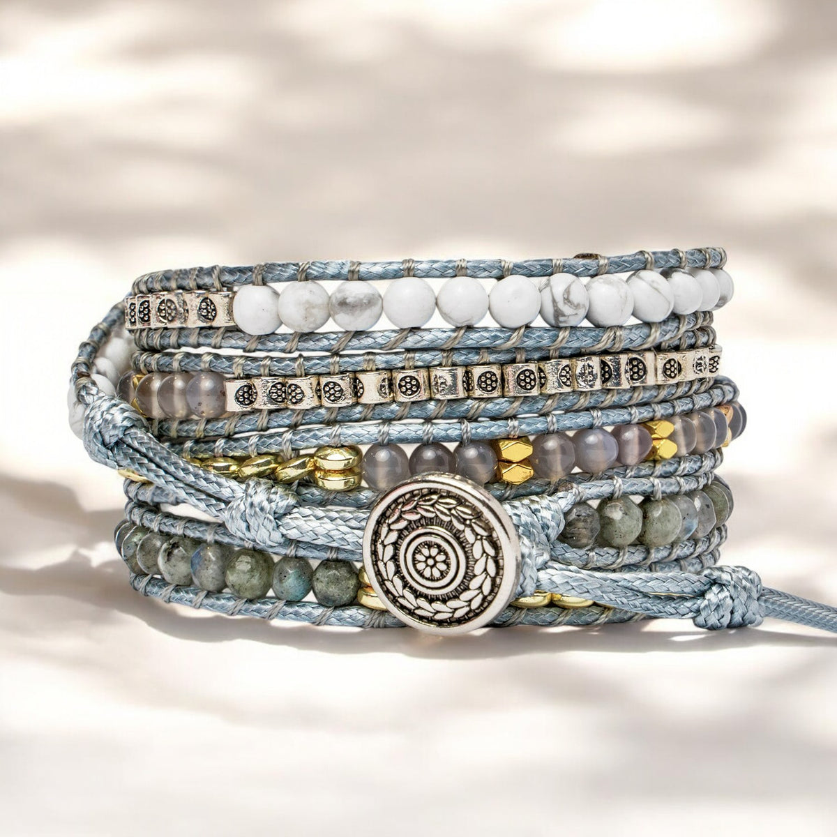 Bracciale Avvolgente Amore di Quarzo Rosa