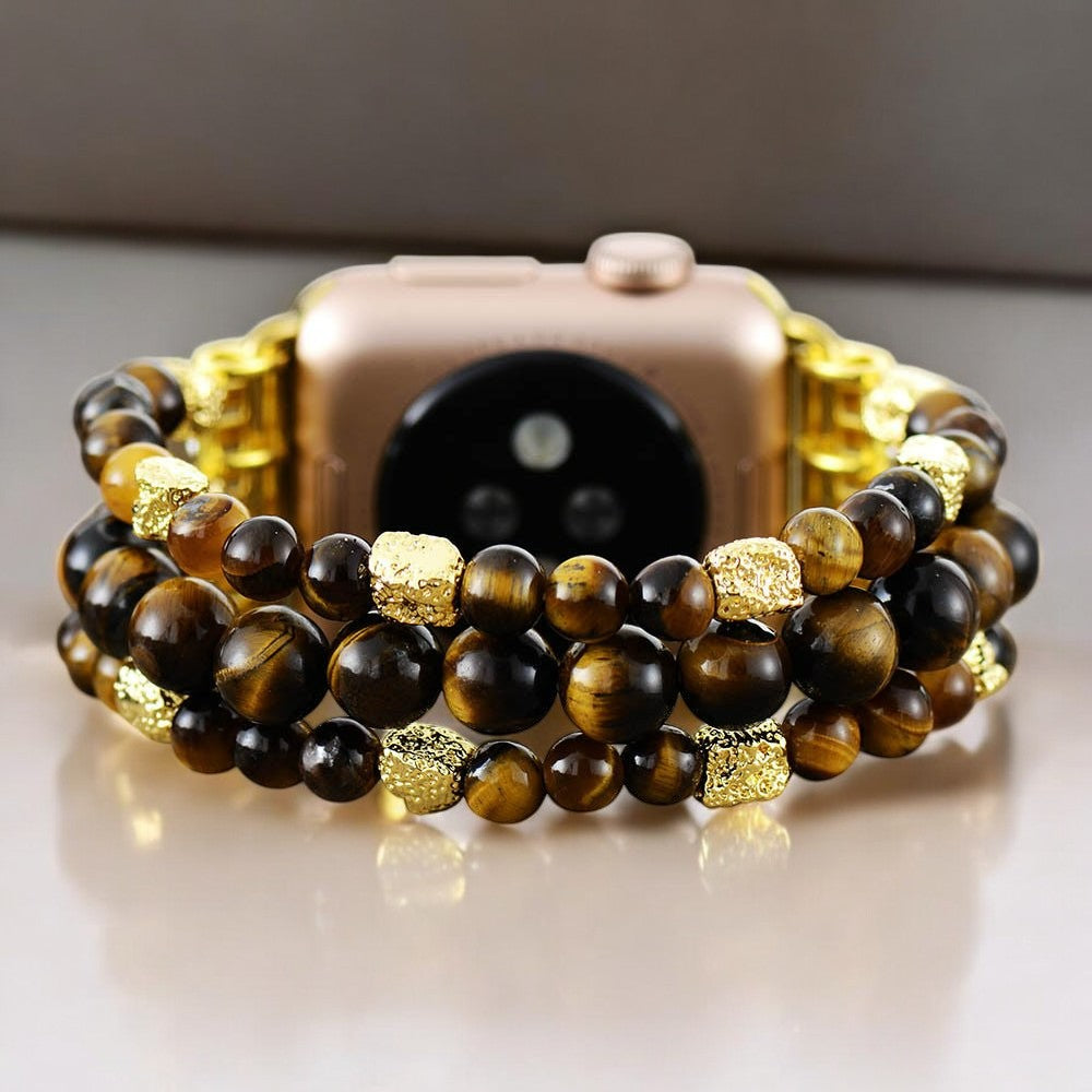 Cinturino elasticizzato Tiger Eye Gleam per Apple Watch