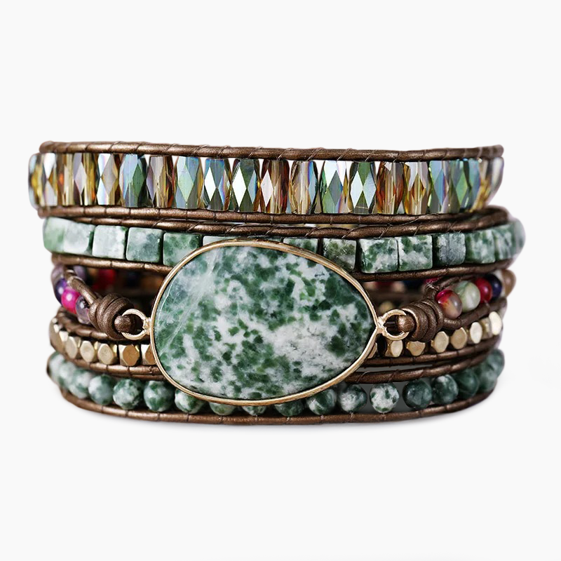 Bracciale avvolgente Vintage Verde