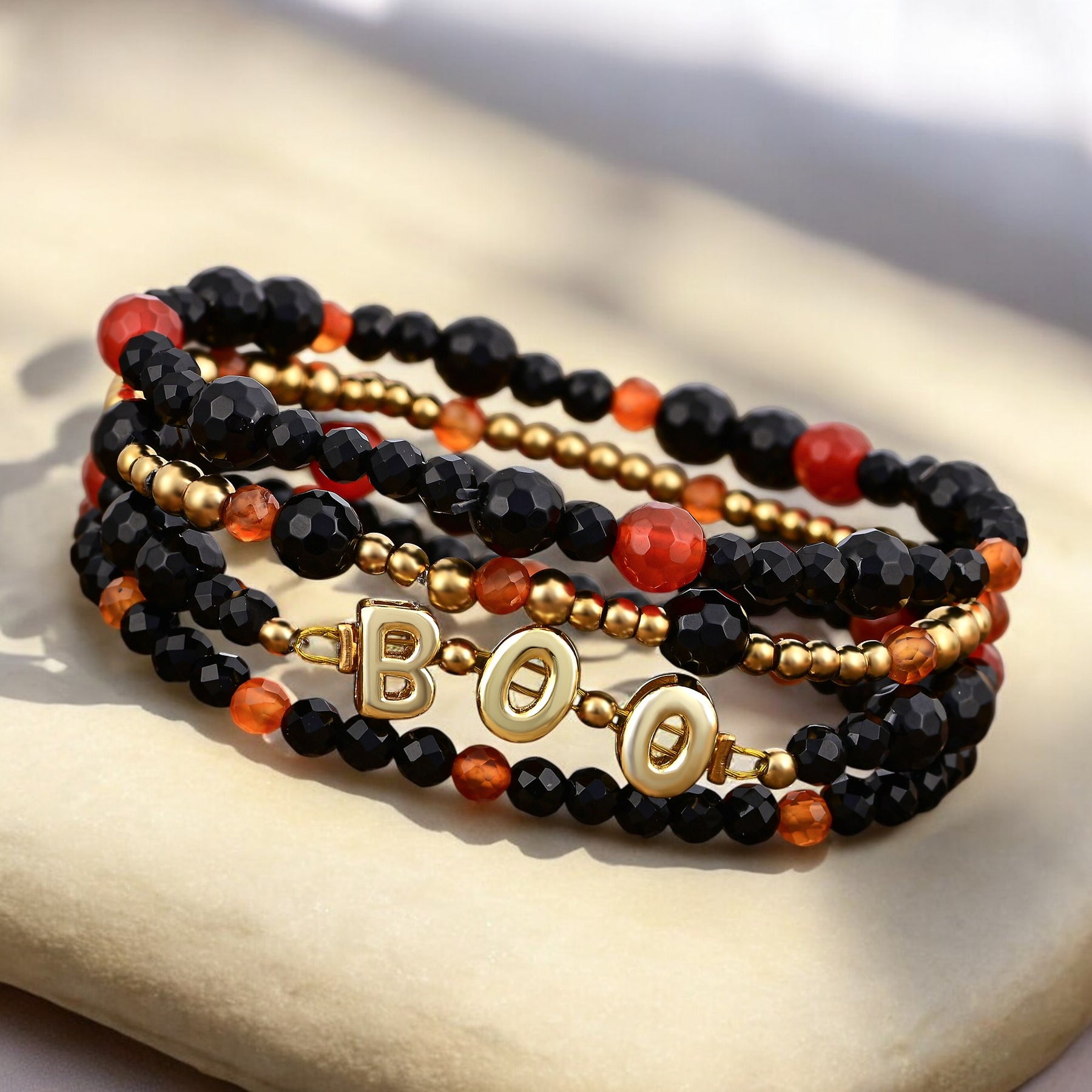 Set di Braccialetti con Zucche di Halloween