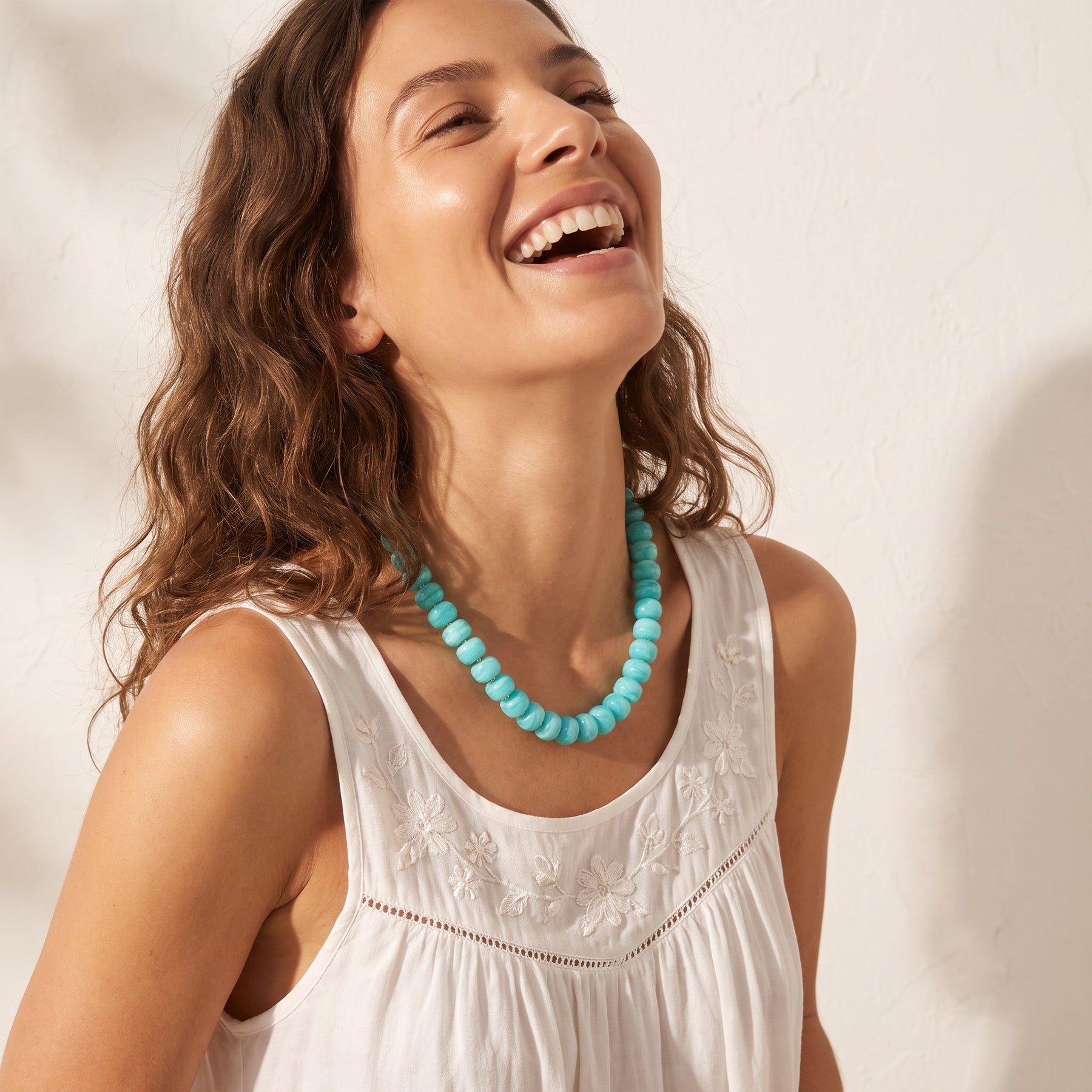 Collana turchese oversize in stile costiero da sogno