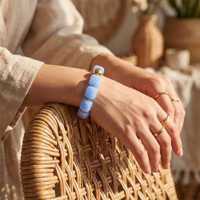 Bracciale massiccio blu azzurro cielo di Azure