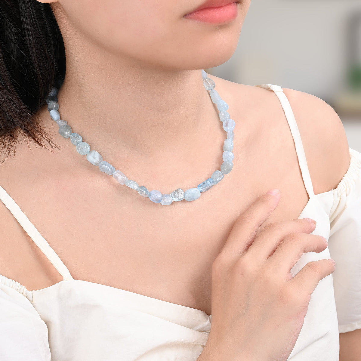 Collana Serenity Acquamarina