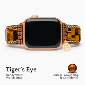 Cinturino per orologio Apple con occhio di tigre feroce