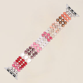 Cinturino elasticizzato in pietra Ruby Blush per Apple Watch