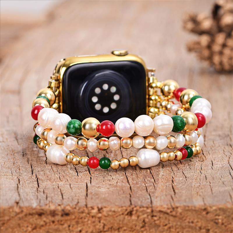Cinturino elasticizzato Christmas Starlight per Apple Watch