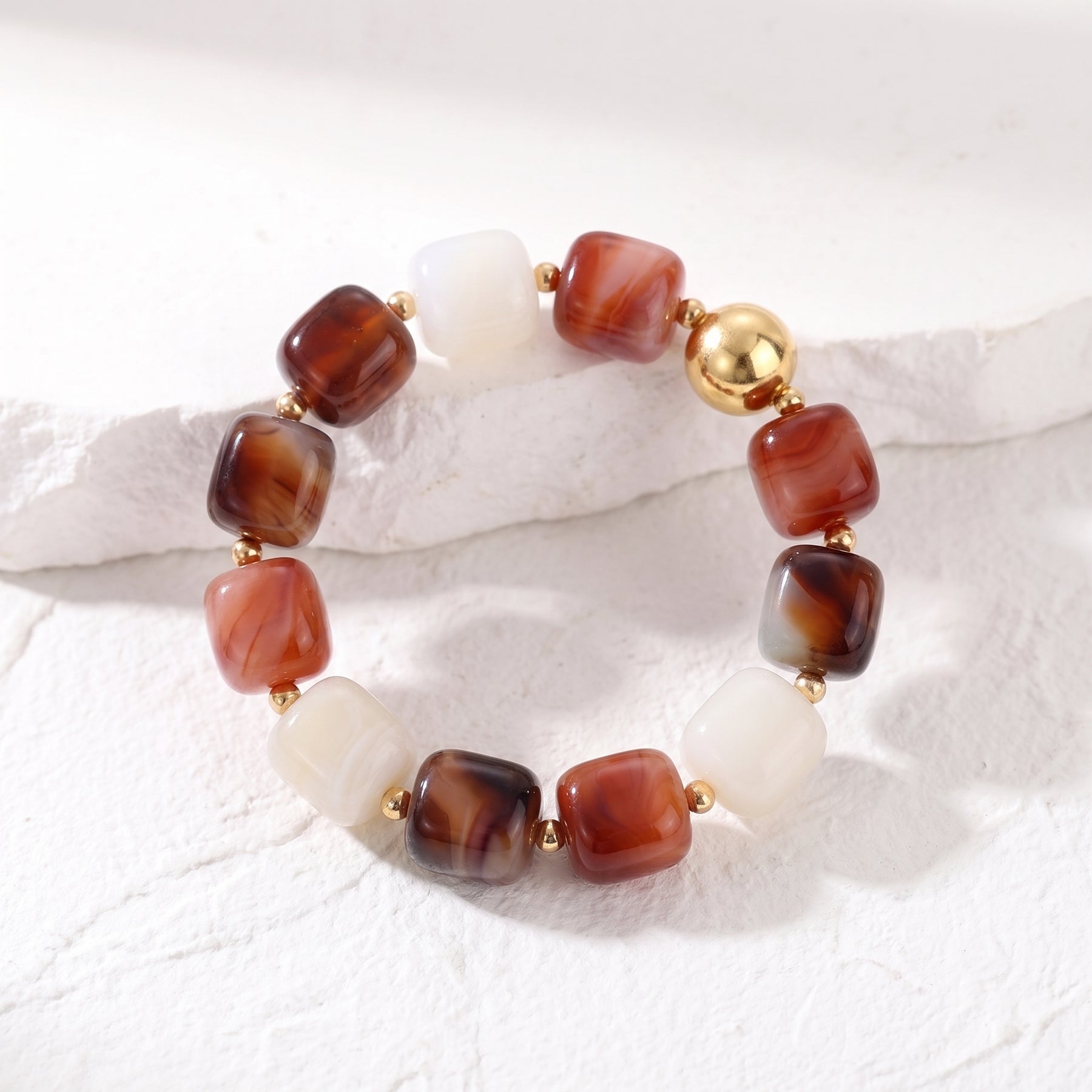 Bracciale chunky misto «Luna del deserto»