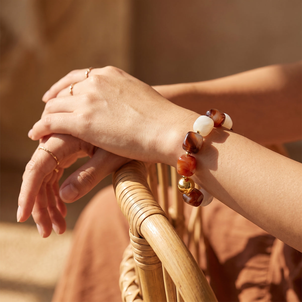 Bracciale chunky misto «Luna del deserto»