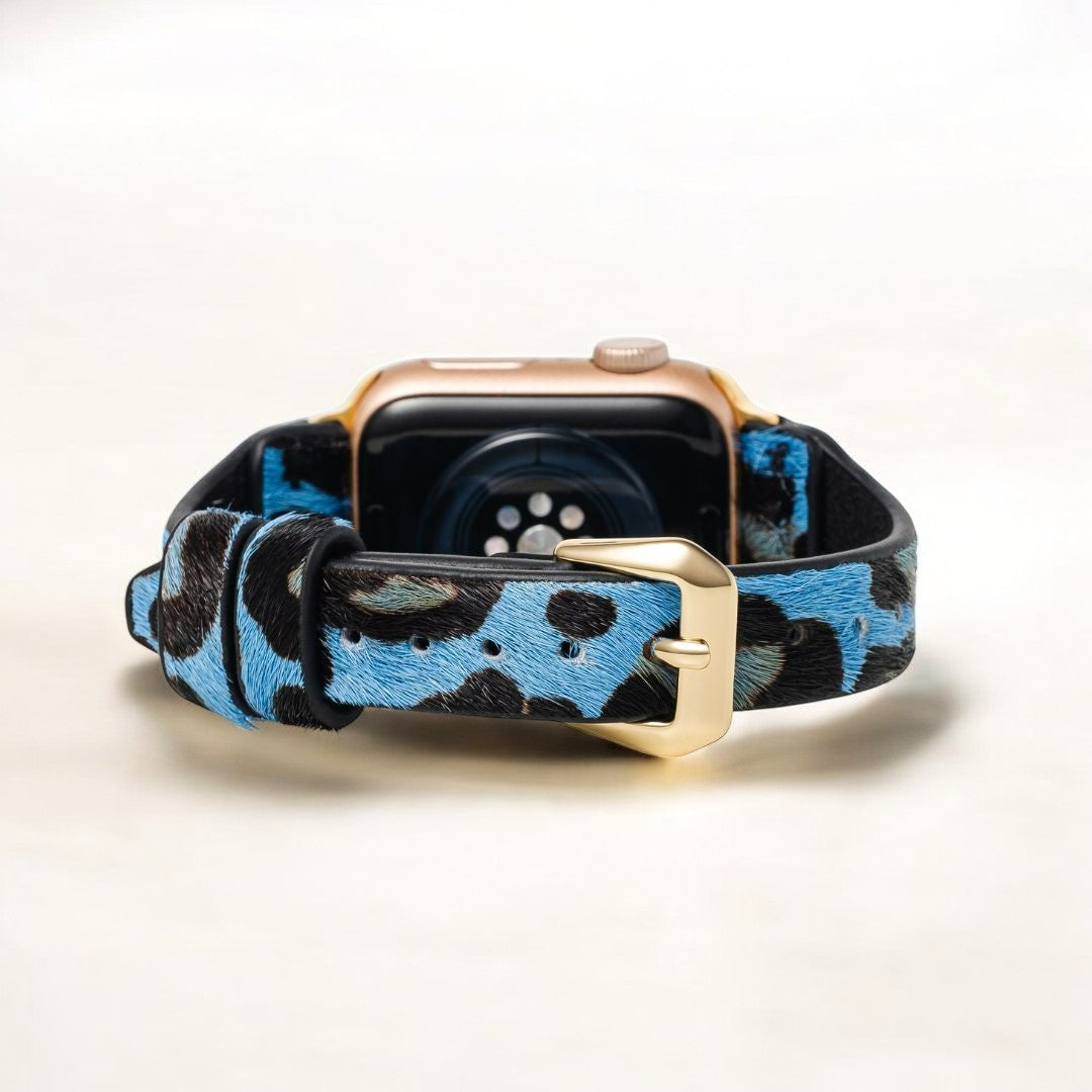Cinturino Apple Watch in pelle Wild Azure