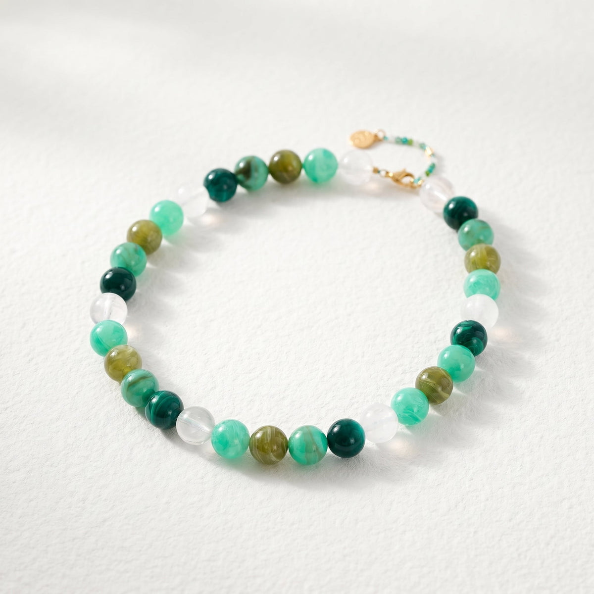 Collana spessa con perline turchesi