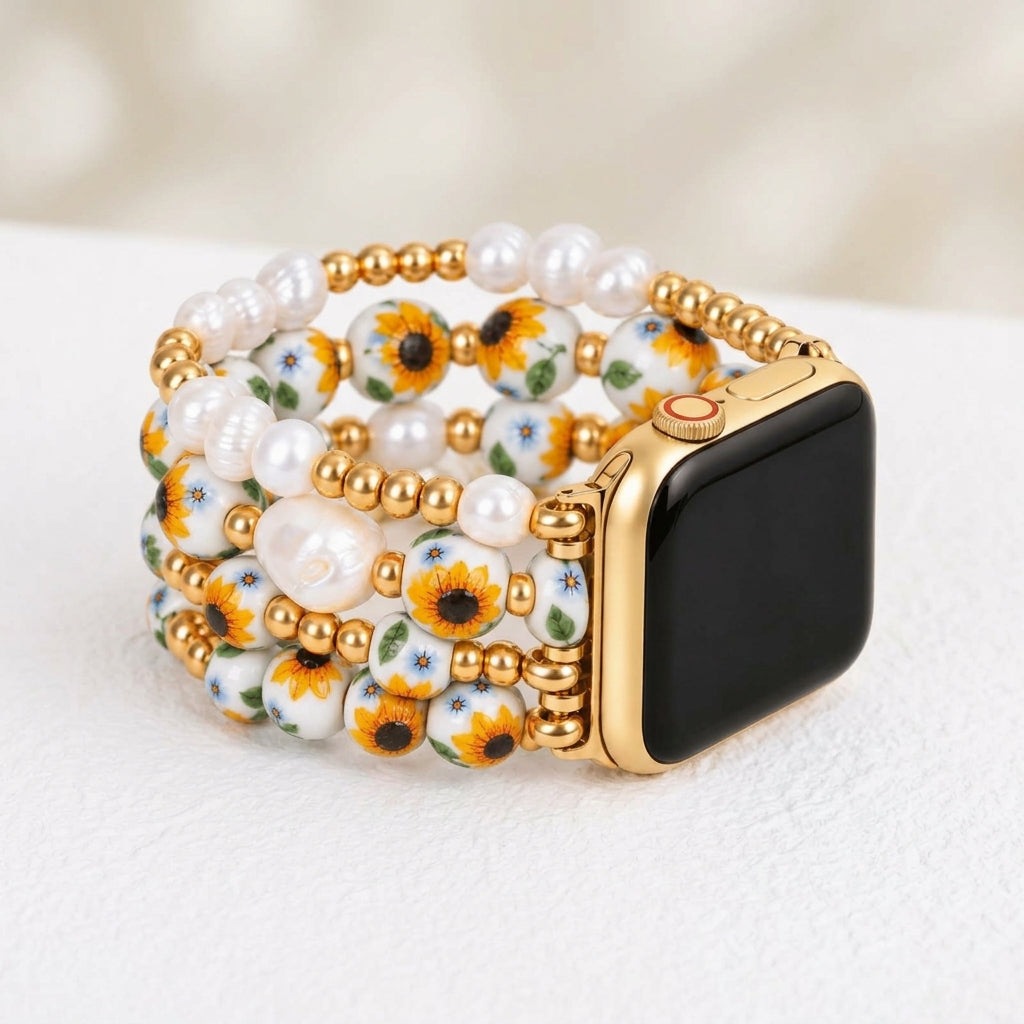 Cinturino Apple Watch Porcelain Garden Sunlit Bloom