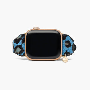 Cinturino Apple Watch in pelle azzurra selvaggia