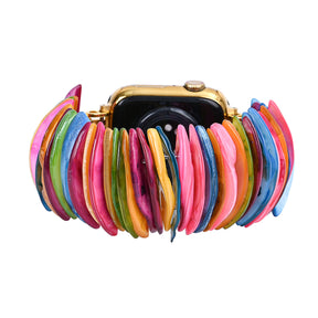 Cinturino elastico in conchiglia dorata Dopamina per Apple Watch