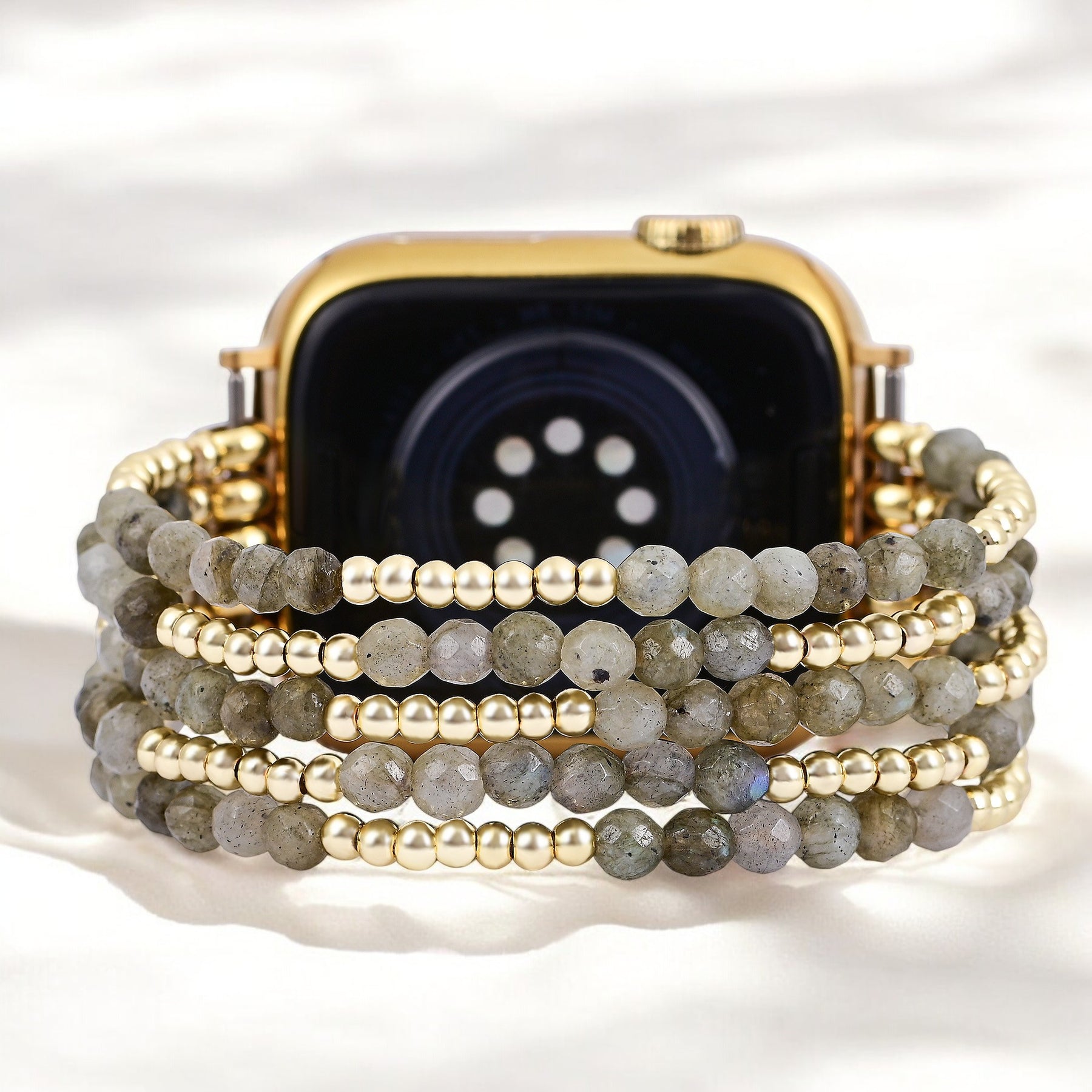 Cinturino elasticizzato magico in labradorite per Apple Watch