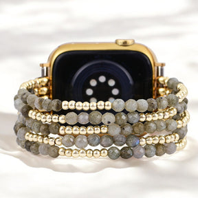 Cinturino elasticizzato magico in labradorite per Apple Watch