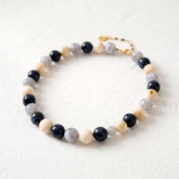 Collana Grigia con Perline Spesse