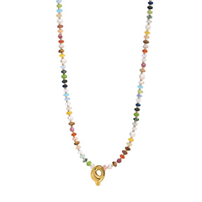 Collana con lettere a bolle multicolore
