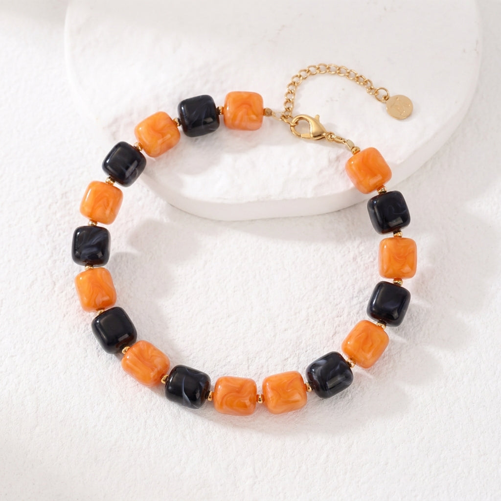 Collana chunky di Halloween Zucca nera