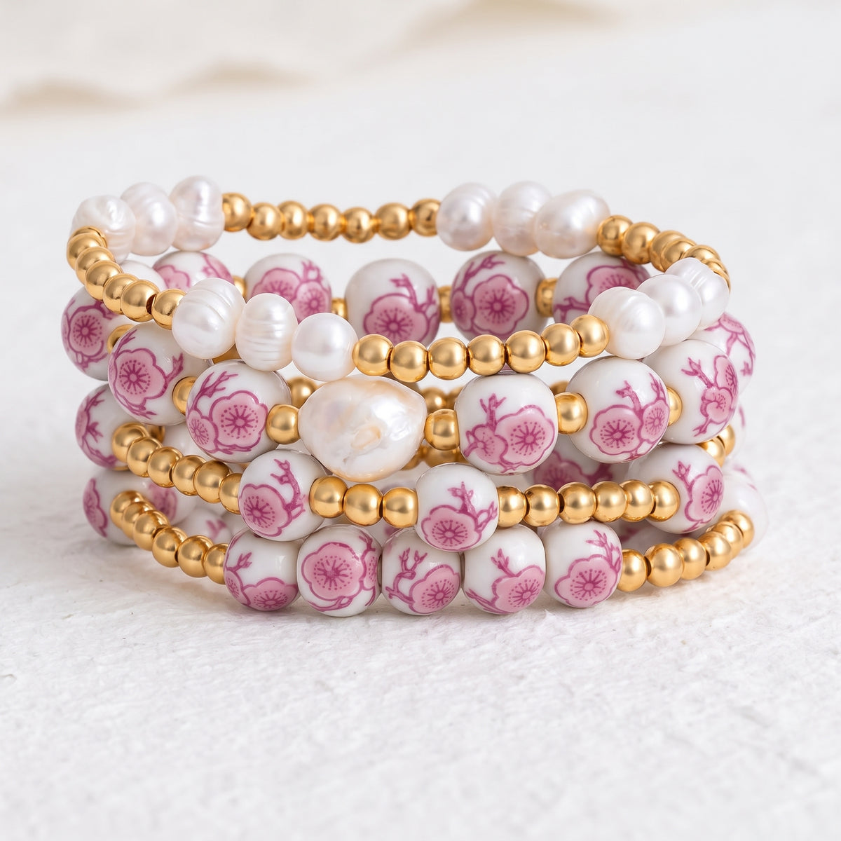 Set di bracciali Porcelain Garden Cherry Blossom