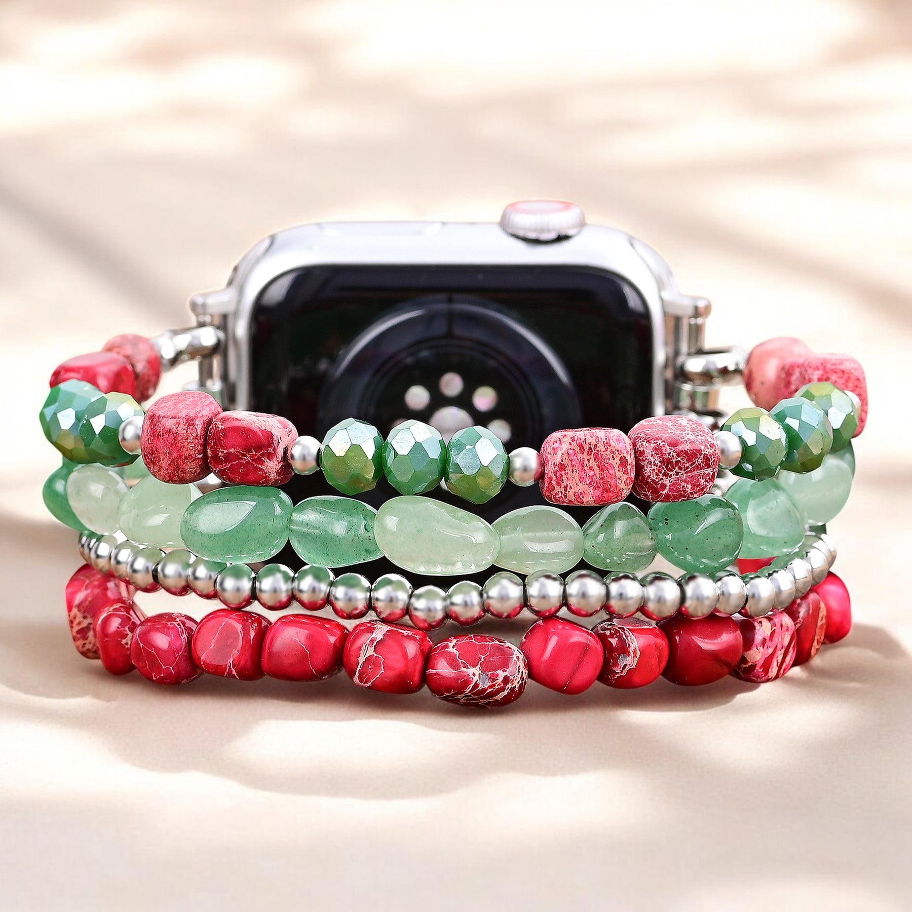 Cinturino Apple Watch Evergreen Silver Elegance di Natale