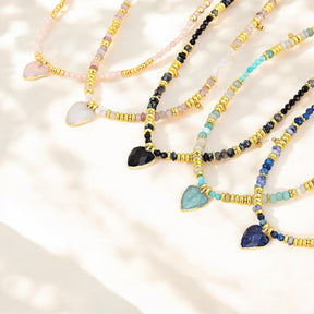 Collana con ciondolo di amore in Amazonite
