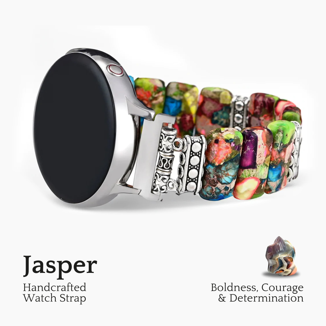 Elegante cinturino per orologio Samsung Galaxy Stretch a motivo floreale