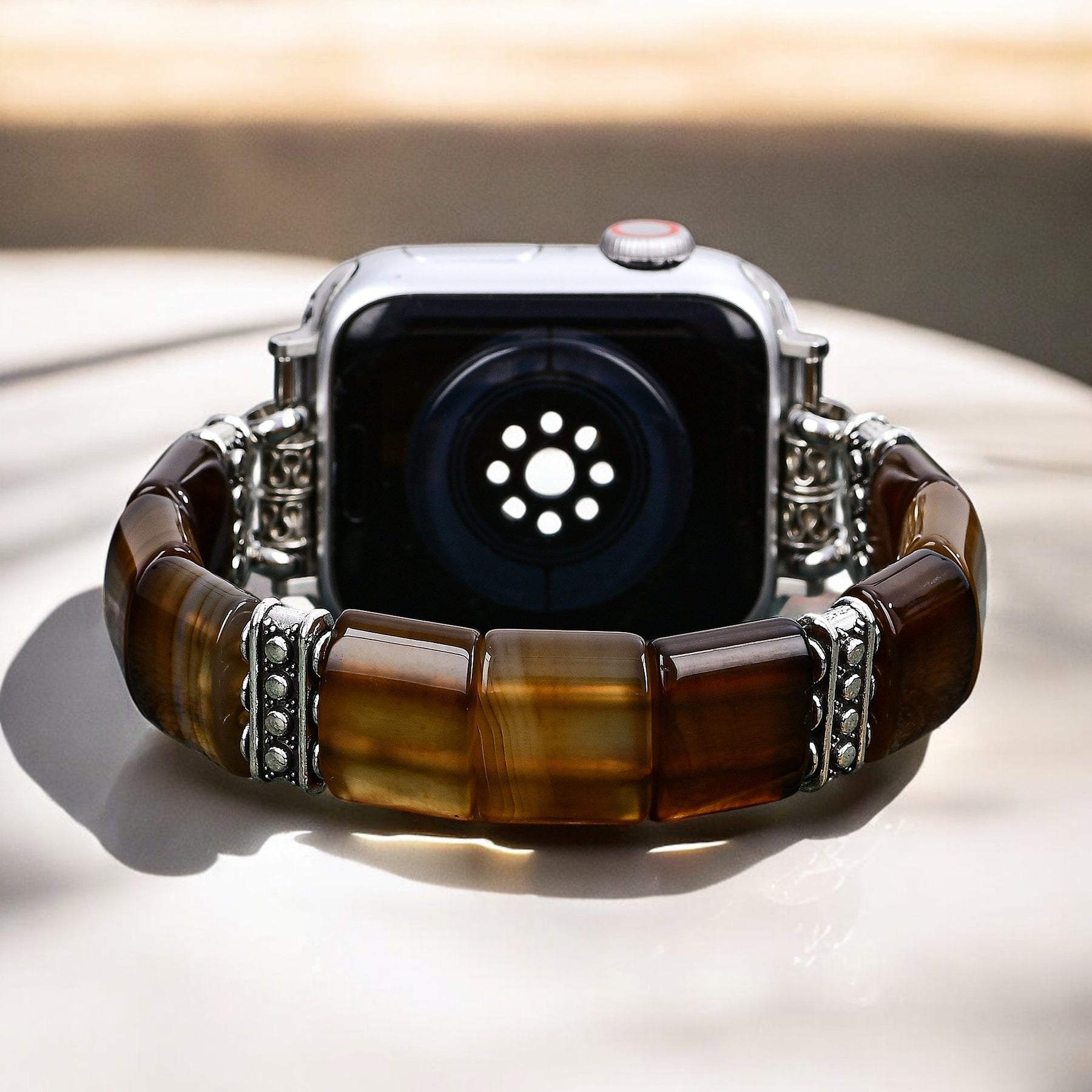 Cinturino Elasticizzato Apple Watch in Agata Duna Eterea