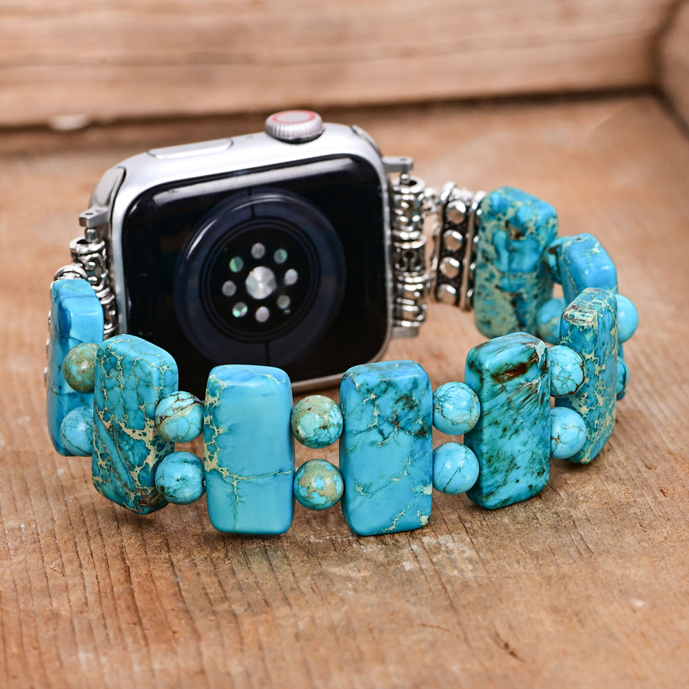 Cinturino Elasticizzato Serenity Turchese per Apple Watch