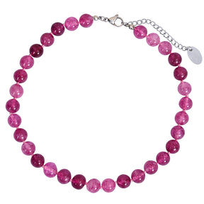 Collana Girocollo in Quarzo Rosa Radiante