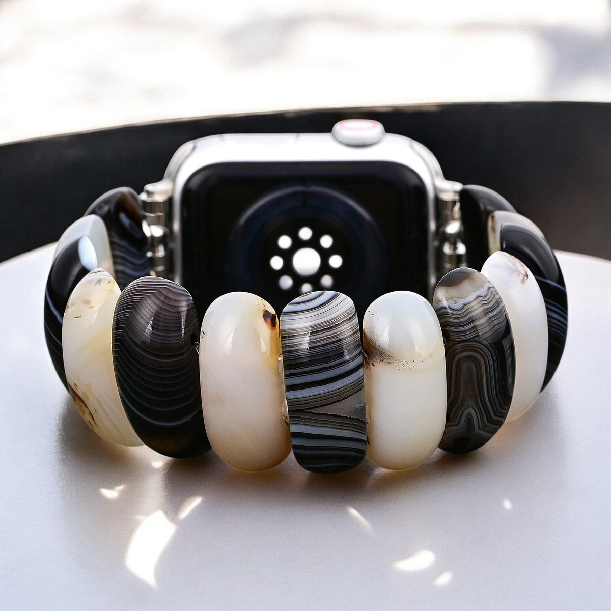 Cinturino elasticizzato Obsidian Frost Agate per Apple Watch