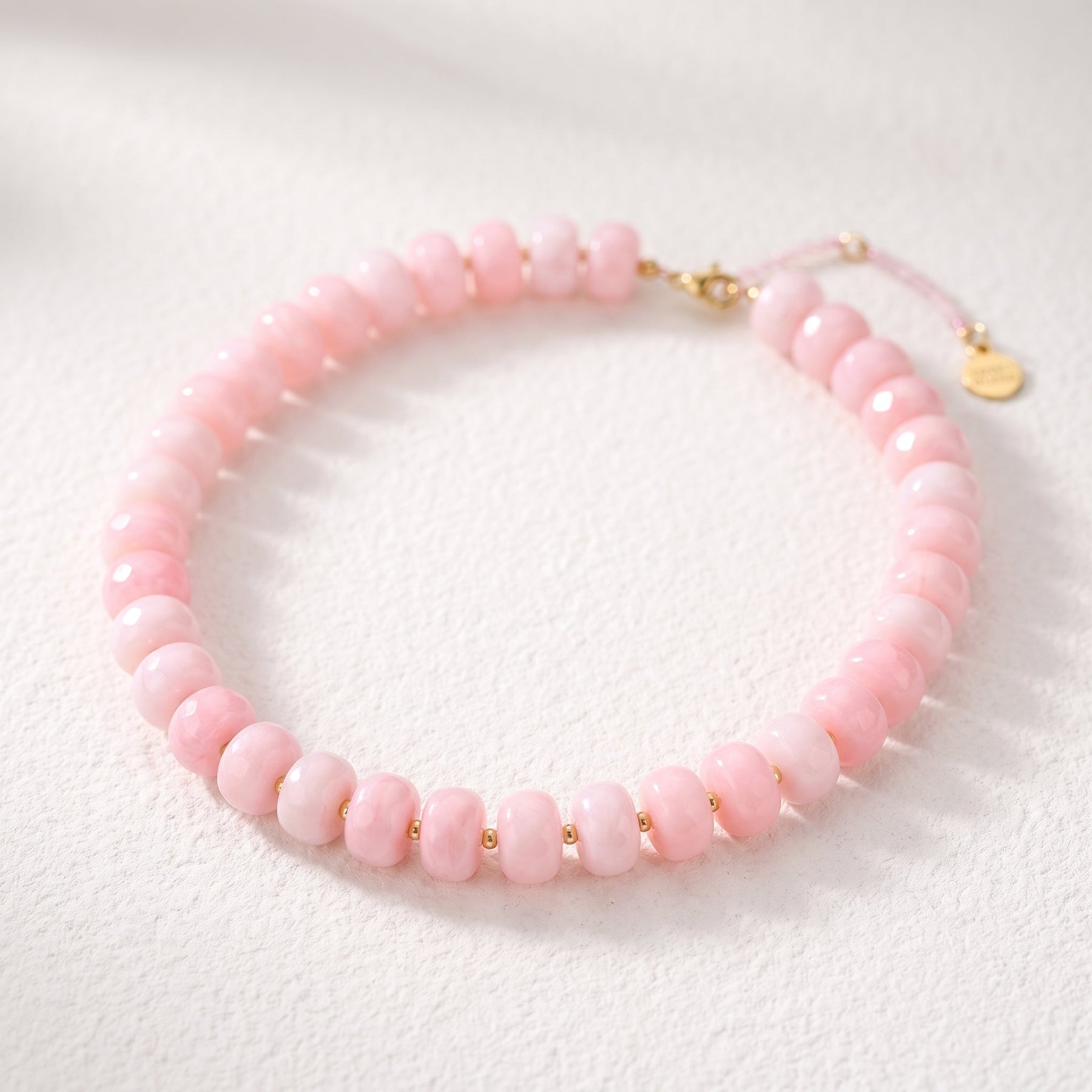 Collana chunky Dream Rose Quartz con blush